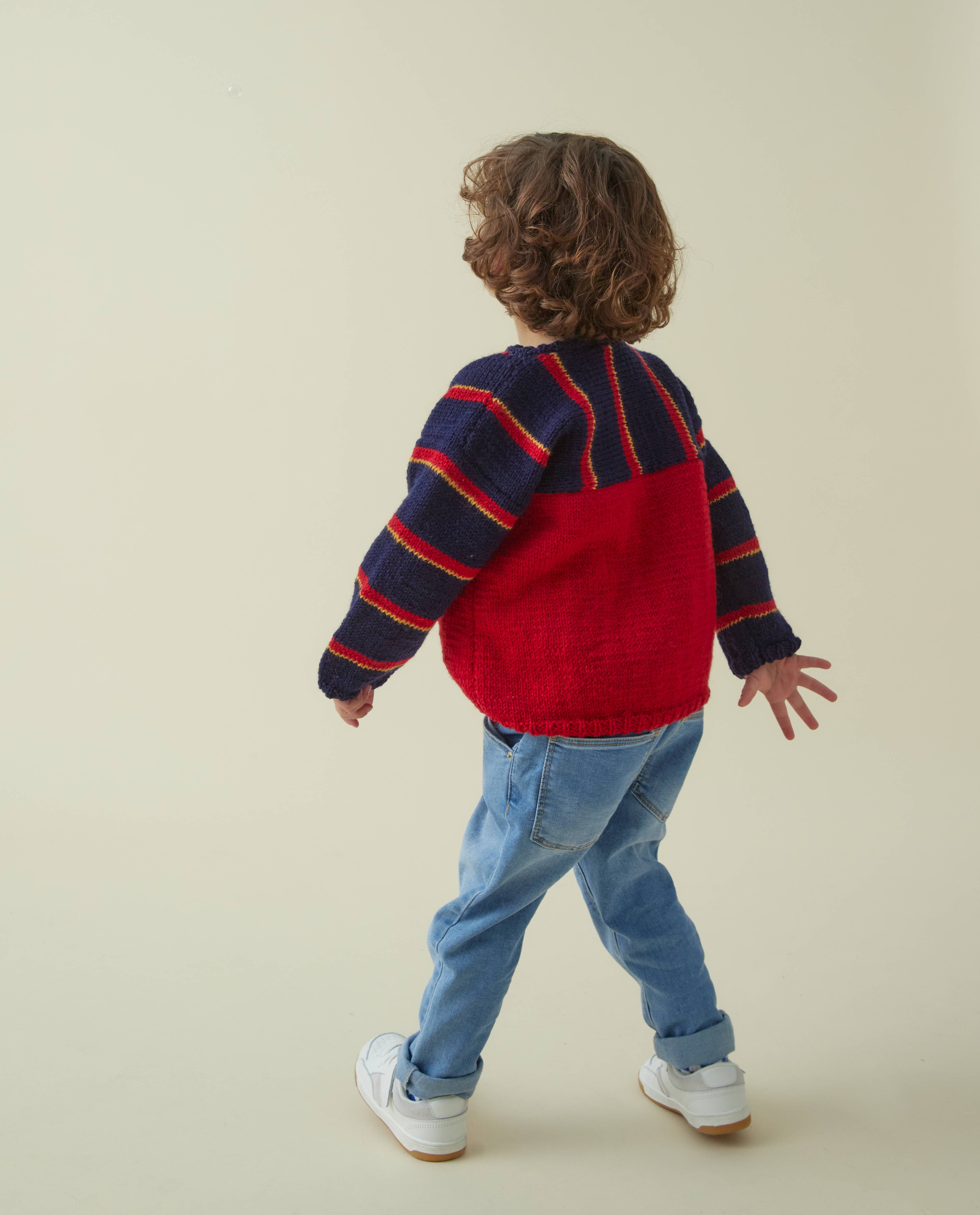 Pull coloré col camionneur - Rouge - Kiabi - 14.00